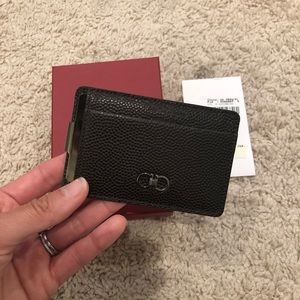 Ferragamo Mens Money Clip/Card Case
